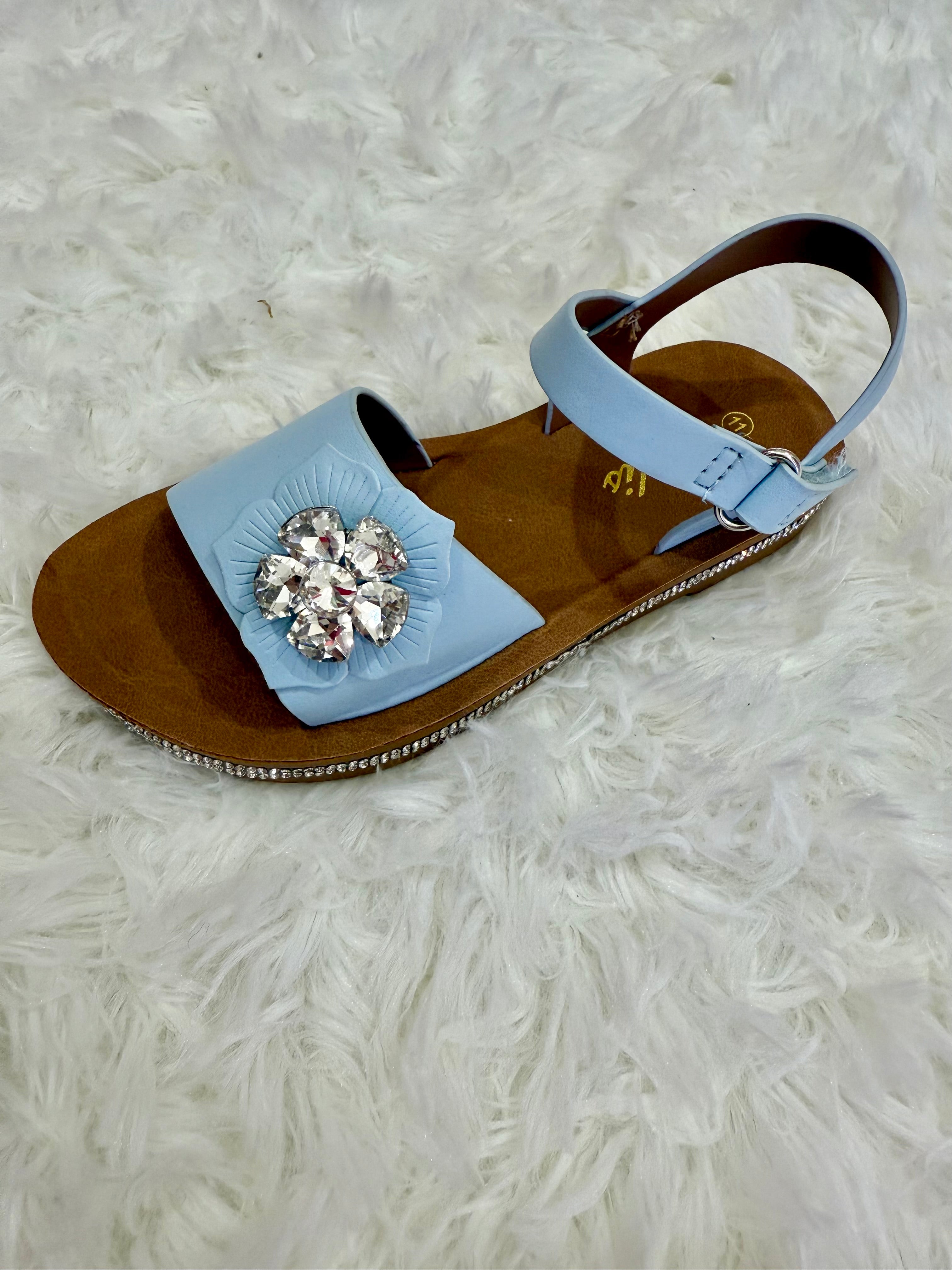 Light Blue Flower Sandals